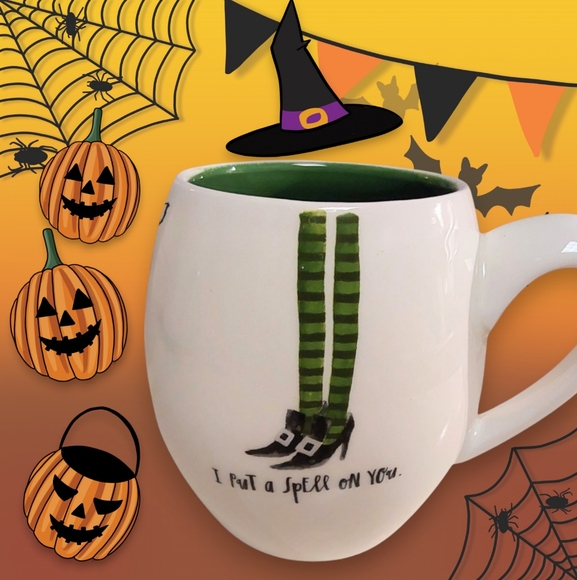 Rae Dunn Other - New HTF Rae Dunn Stocking Witch Legs Mug I PUT A SPELL ON YOU